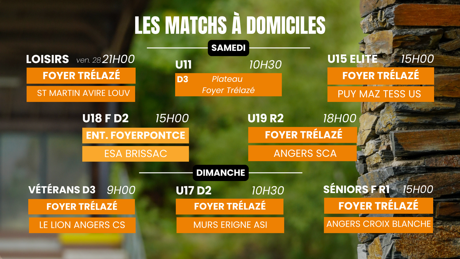 Les matchs au Stade Bioteau
