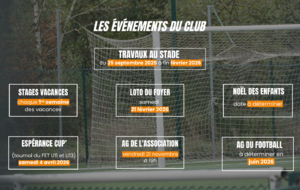 LES ÉVÉNEMENTS DU CLUB