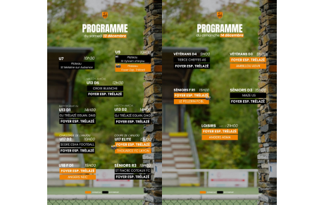 Programme du week-end