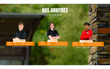 Nos arbitres du week-end