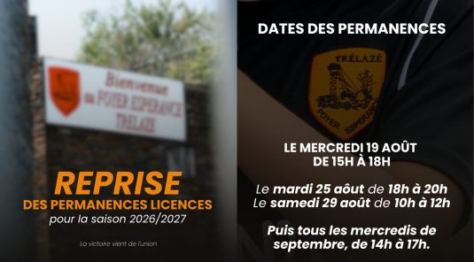 Reprise des permanences licences